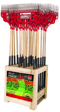 Garant GLR16SPC24 - Lawn rake, 16 tines, polypro/steel, comfort grip, wood display, Garant