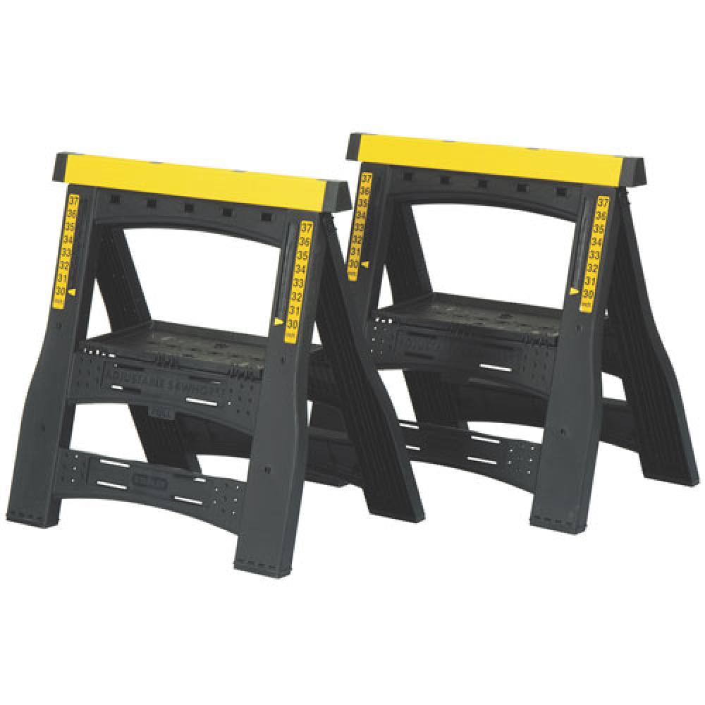 Stanley(TM) Adjustable Sawhorse -- Twin Pack