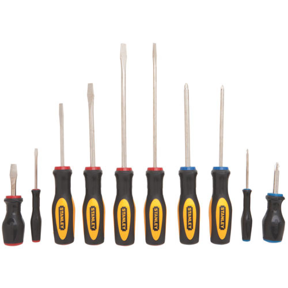 10 pc Standard Fluted Screwdriver Set