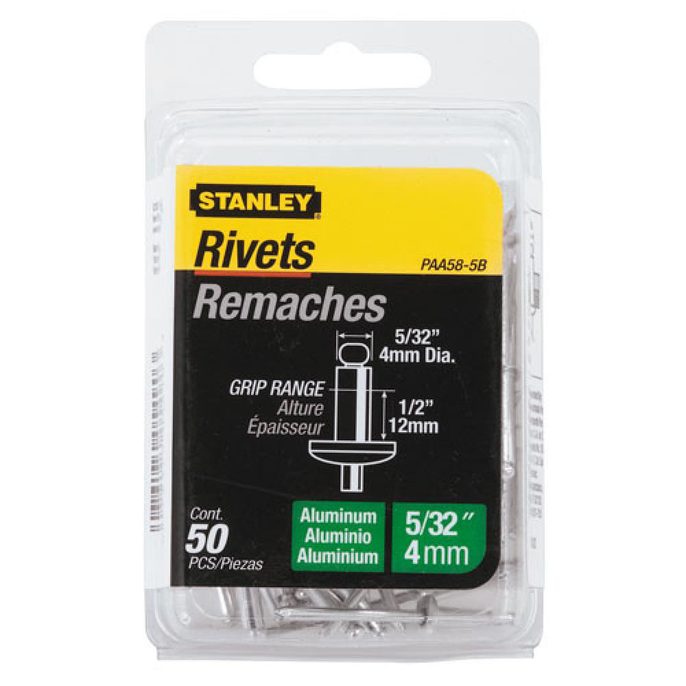 50 pk 5/32 in x 1/2 in Aluminum Grip Rivets