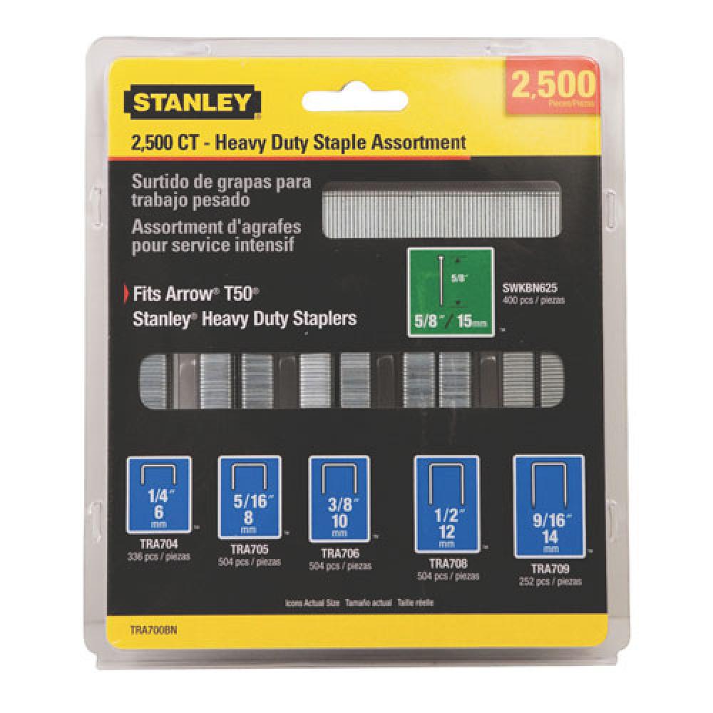 2,500 pc Heavy Duty Staple and Brad Assortments
