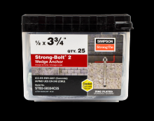 Simpson Strong-Tie STB2-50334 - Strong-Bolt® 2 - 1/2 in. x 3-3/4 in. Wedge Anchor (25-Qty)