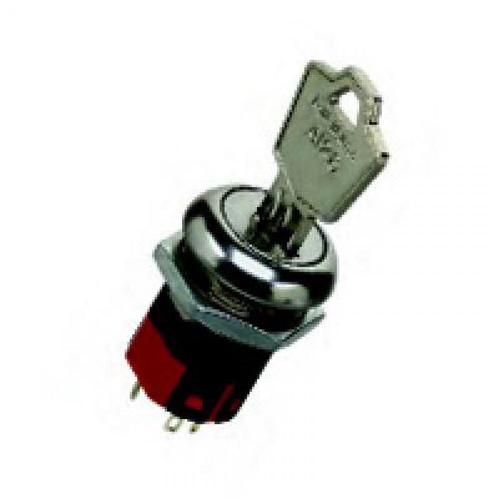Switch Key Lock On On SPDT 90 Tubular Key 4A 125V
