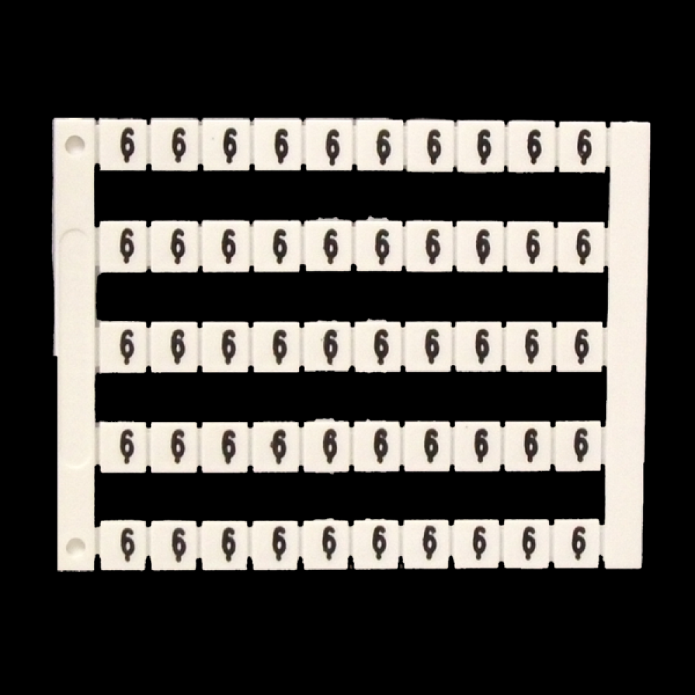 Marker 5 x 5 mm White, Printed 6, 500pcs