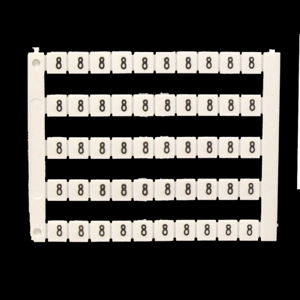 Marker 5 x 5 mm White, Printed 8, 500pcs