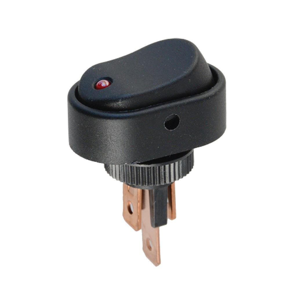 SWITCH ROCKER OVAL ON/OFF RED P-LIGHT