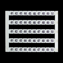 Techspan MT5-41-50 - MARKER 5x5mm,41 TO 50,PRINTED,WHITE