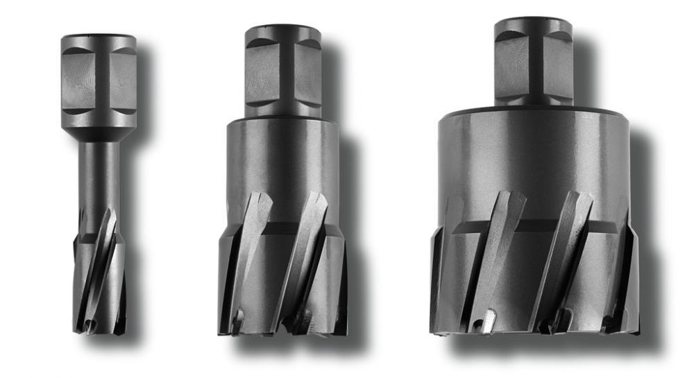 Carbide annular cutter with 3/4 straight shank