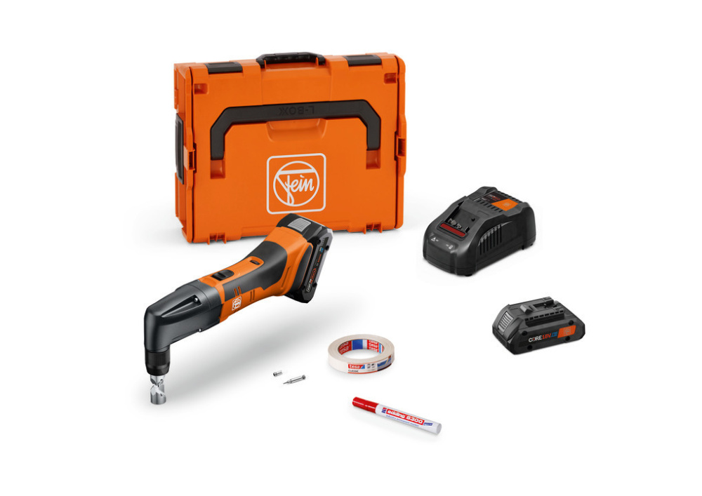 Cordless nibbler for up to 16 gauge thickness