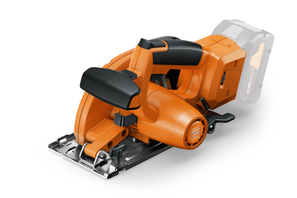 Compact cordless hand-held circular saw for metal