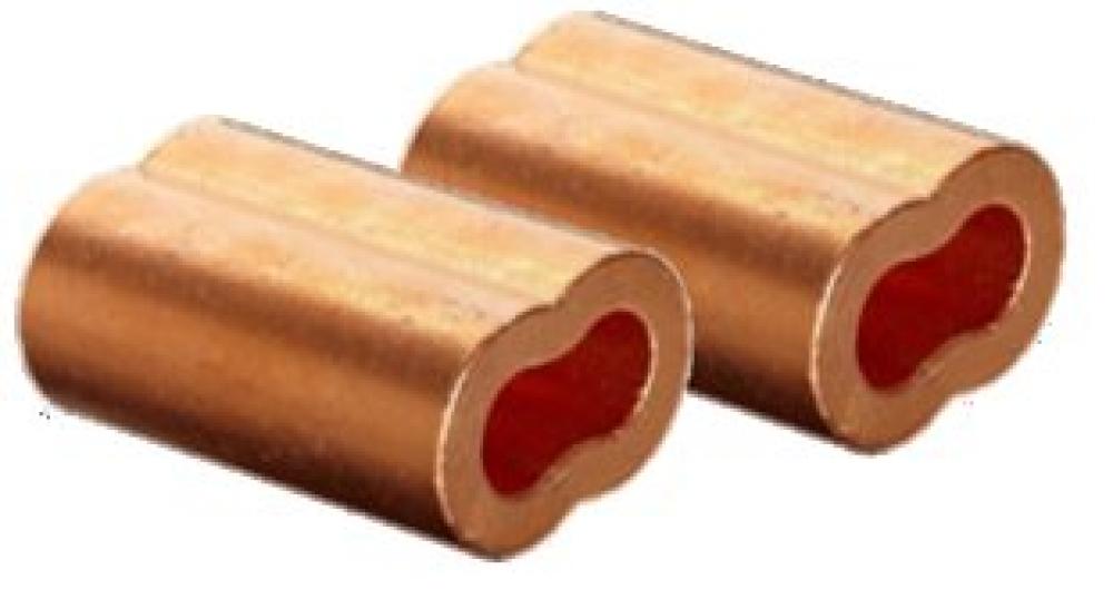 COPPER OVAL SLEEVES    1/8 &#34;