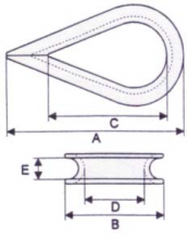 Vanguard Steel 2905 0032 - Standard Wire Rope Thimbles