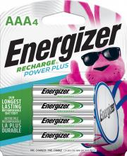 Energizer NH12BP-4 - Energizer Power Plus Rechargeable AAA Batteries (4 Pack), Triple A Batteries