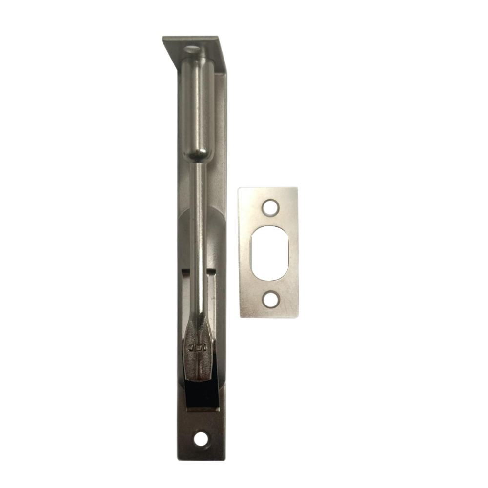 Door Flush Bolt Steel En Acier 6in x 3/4in Satin Nickel