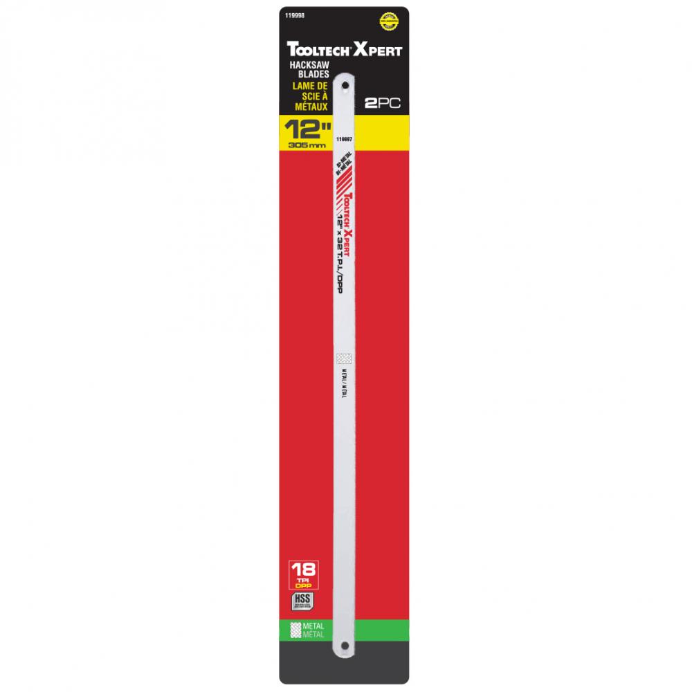 Hacksaw Blade 12in 18T HSS 2/pk