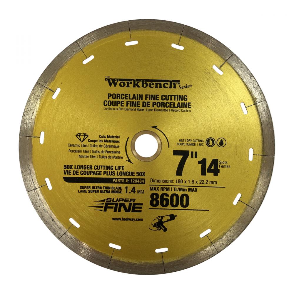 Diamond Saw Blade 7.25in 180mm x 8mm Super Thin With 14 Slots