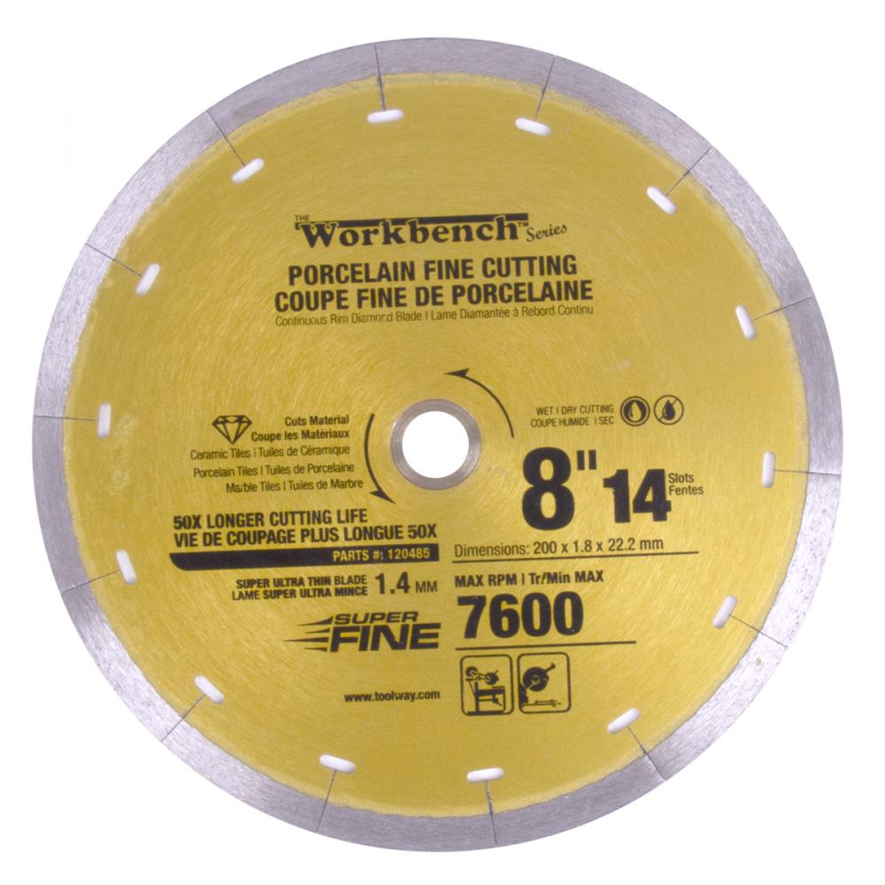Diamond Saw Blade 8in 200mm x 8mm Super Thin With 14 Slots