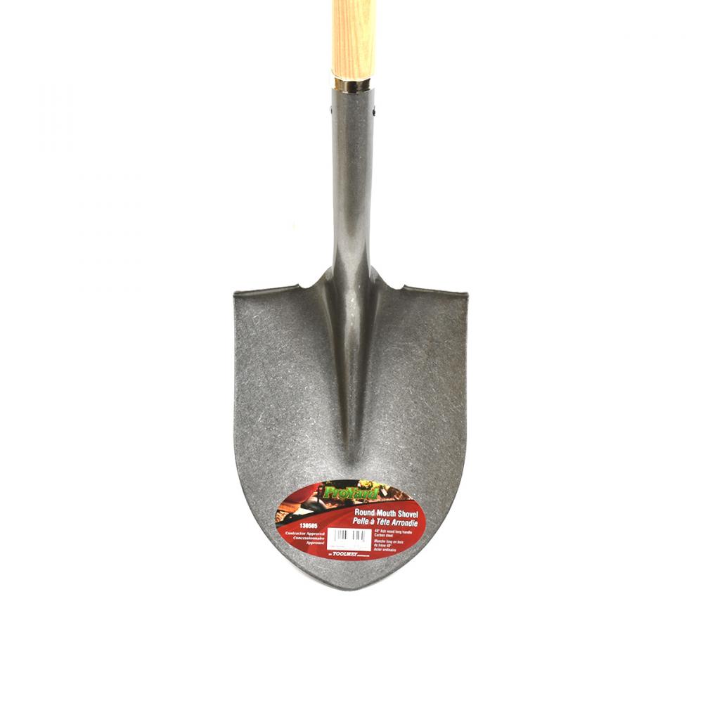 Shovel Round Point 58in x 8-1/2in Blade Wood L-Handle