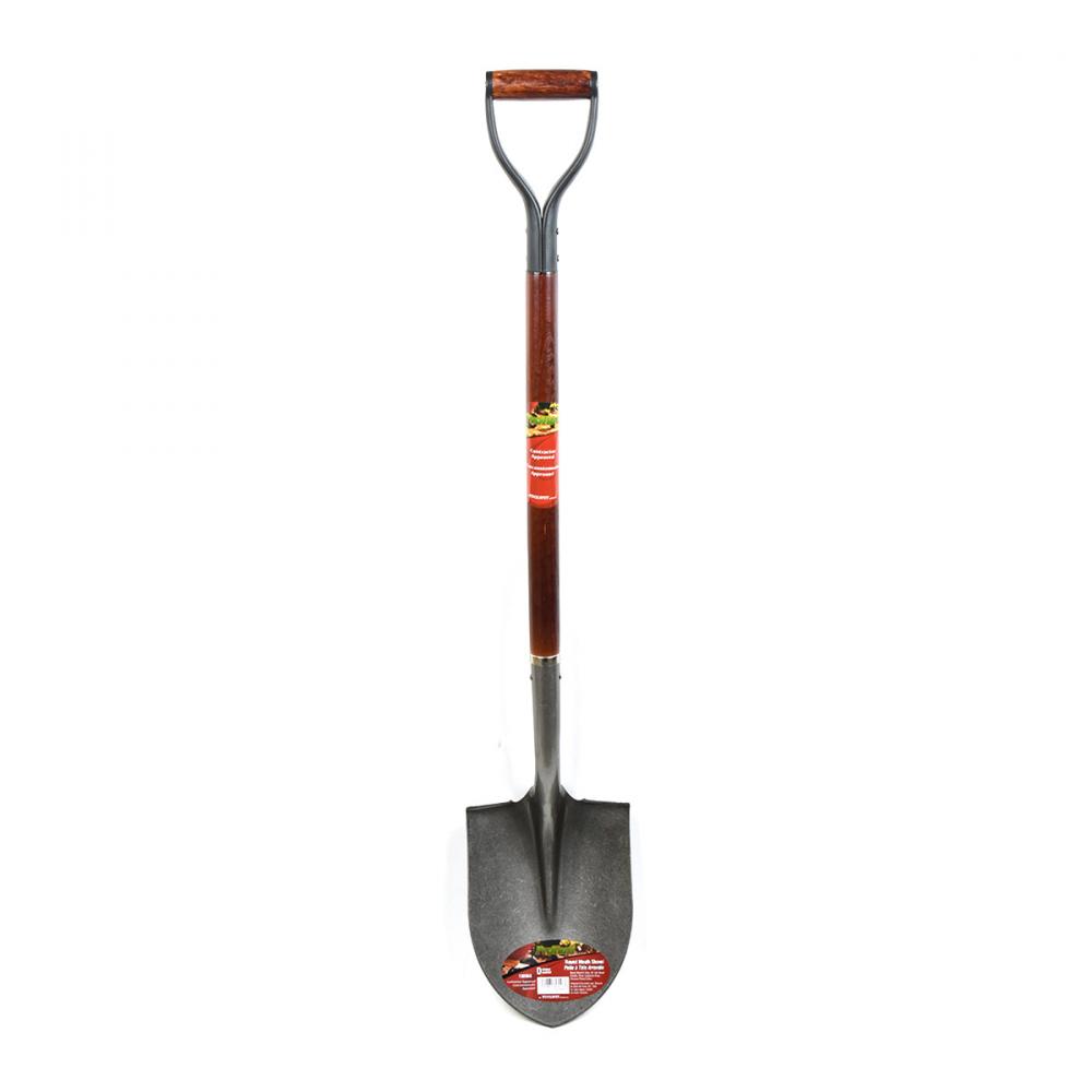 Shovel Round Point 53in x 8-1/2in Blade Wood Metal D-Handle