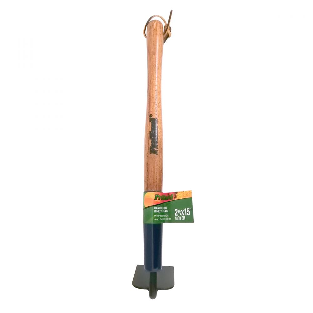 Handheld Hoe 16-3/4in x 2-1/4in Head Wood Handle