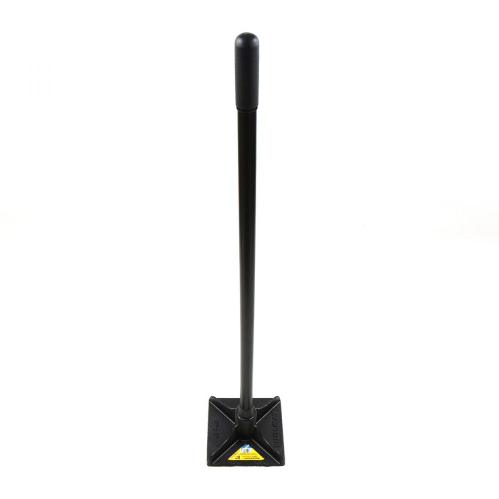 Ground Tamper 8x8in Steel Head 44-1/2in Steel Handle
