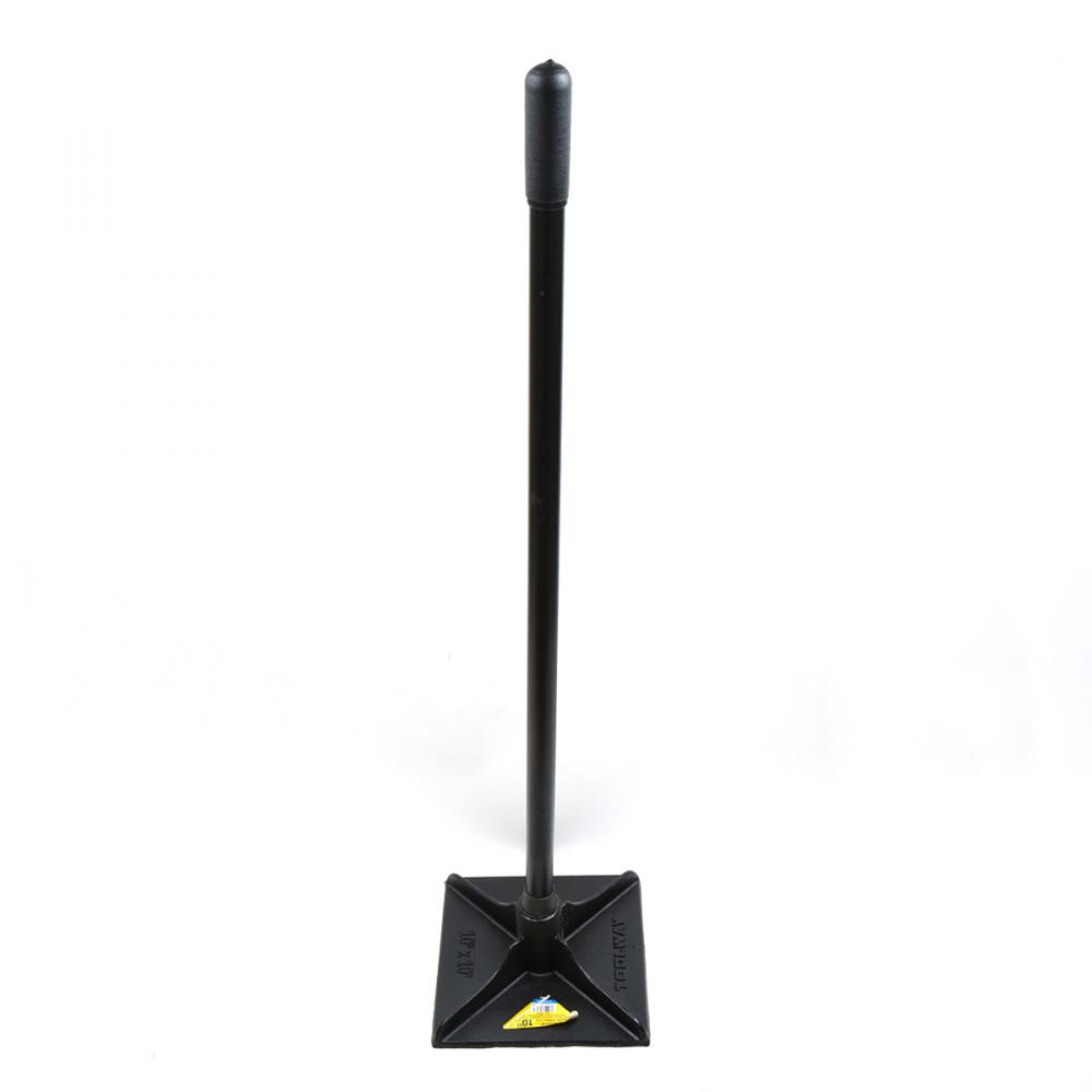 Ground Tamper 10x10in Steel Head 44-1/2in Steel Handle