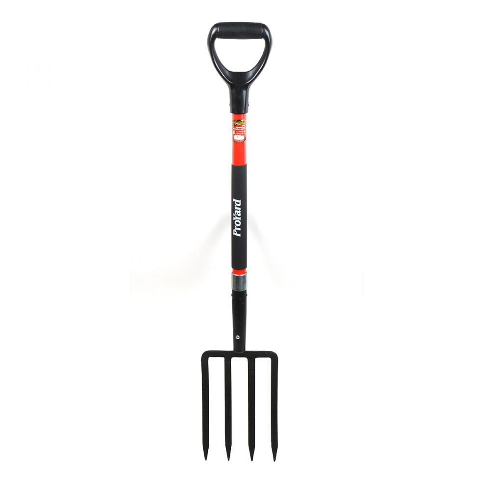 Spading Fork 41in x 4-Tine 7.28x11.1&#34;  Head Fibreglass D-Handle