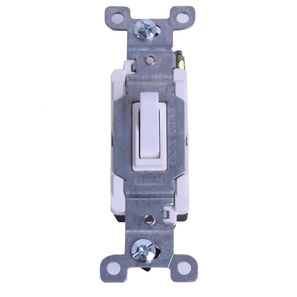 Toggle switch 3-way 15A White