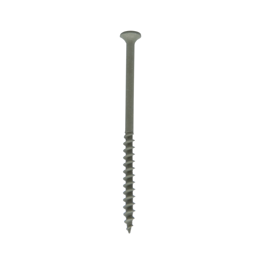 100PK Deck Screws Green Ceramic #8 x 3in