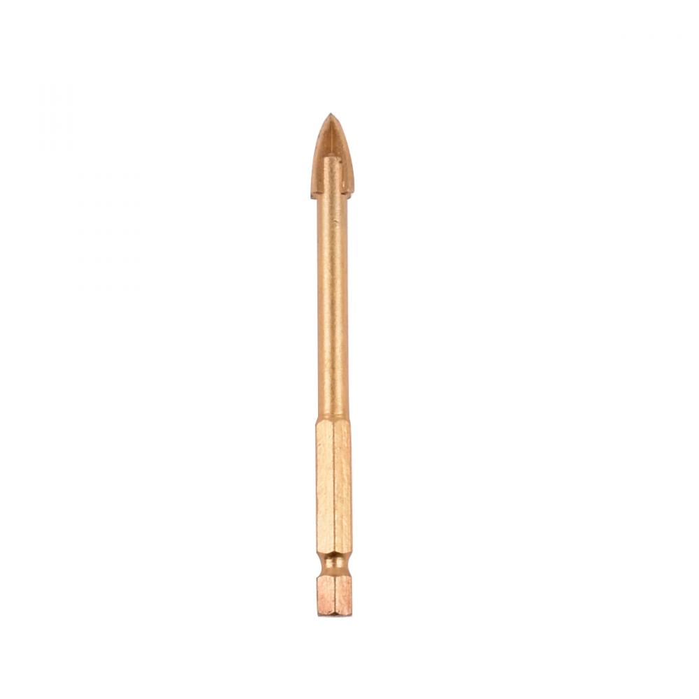 Drill Bit Glass & Tile Cross 3/8in x 90mm Carbide Tip ¼in Shank