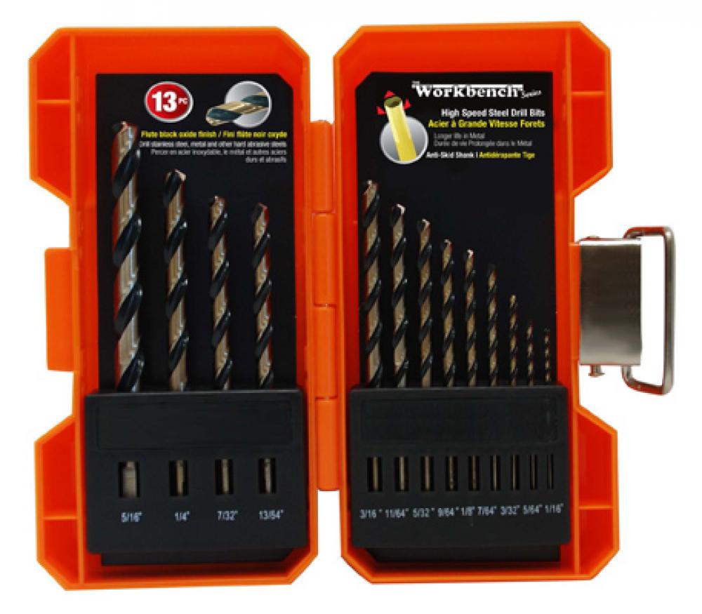 13PC HSS Drill Bit Sets 1/16in - ¼in