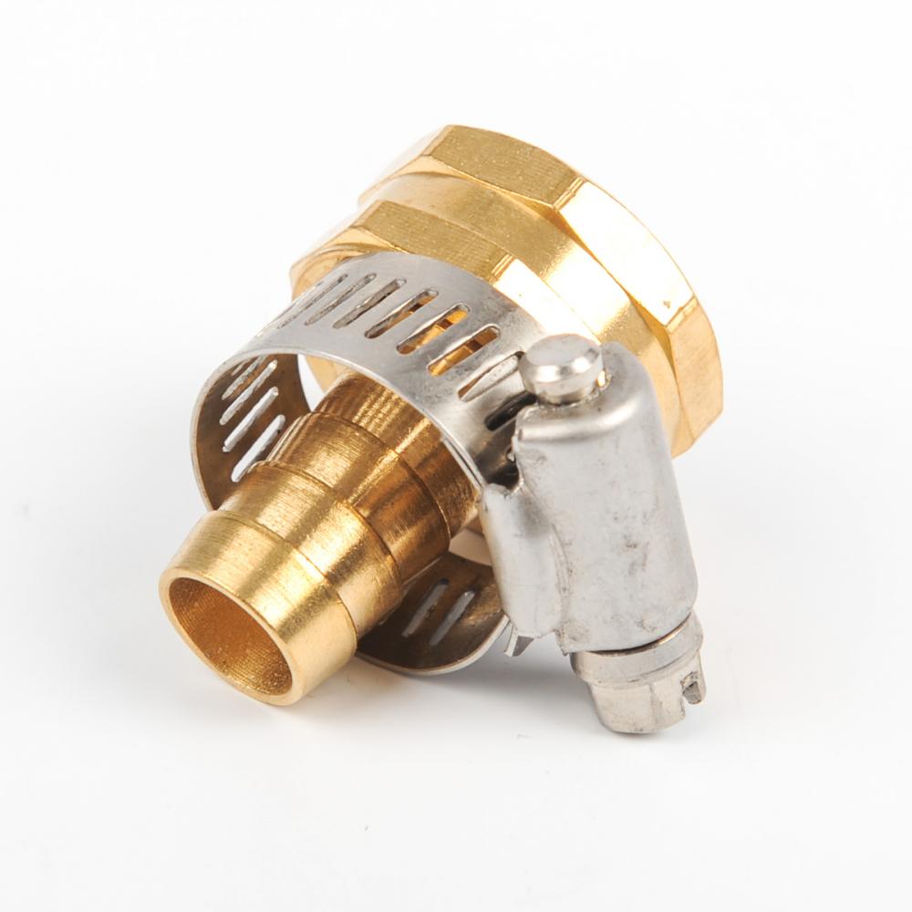 Brass Female Hose End Replacement w/Clamp 5/8&#34;