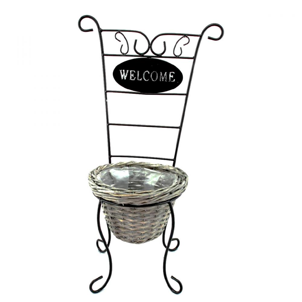 Large Chair with Basket Planter