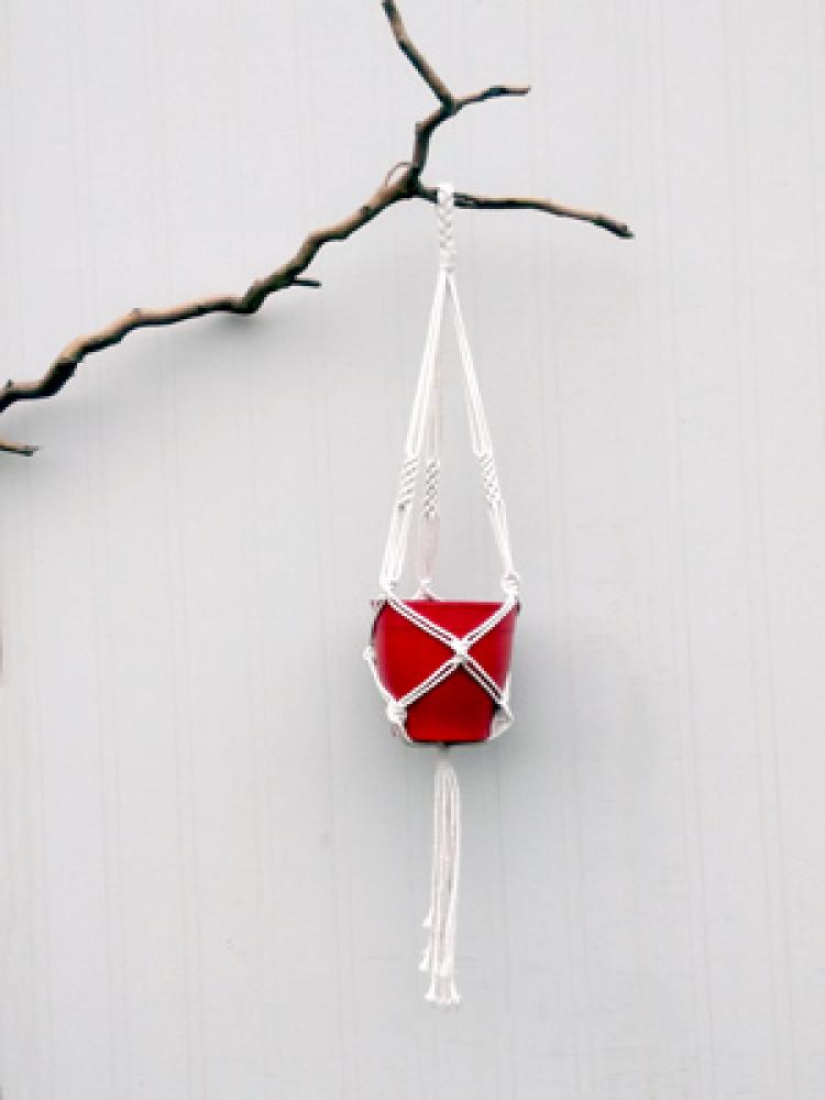 Planter Hanger Macrame Cotton Rope Style D 43in Cream