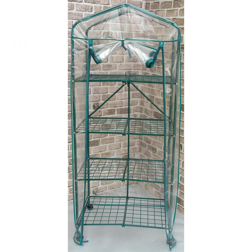Greenhouse Foldable 4-Tier HD Cover w/ Casters 27in x19in x63in