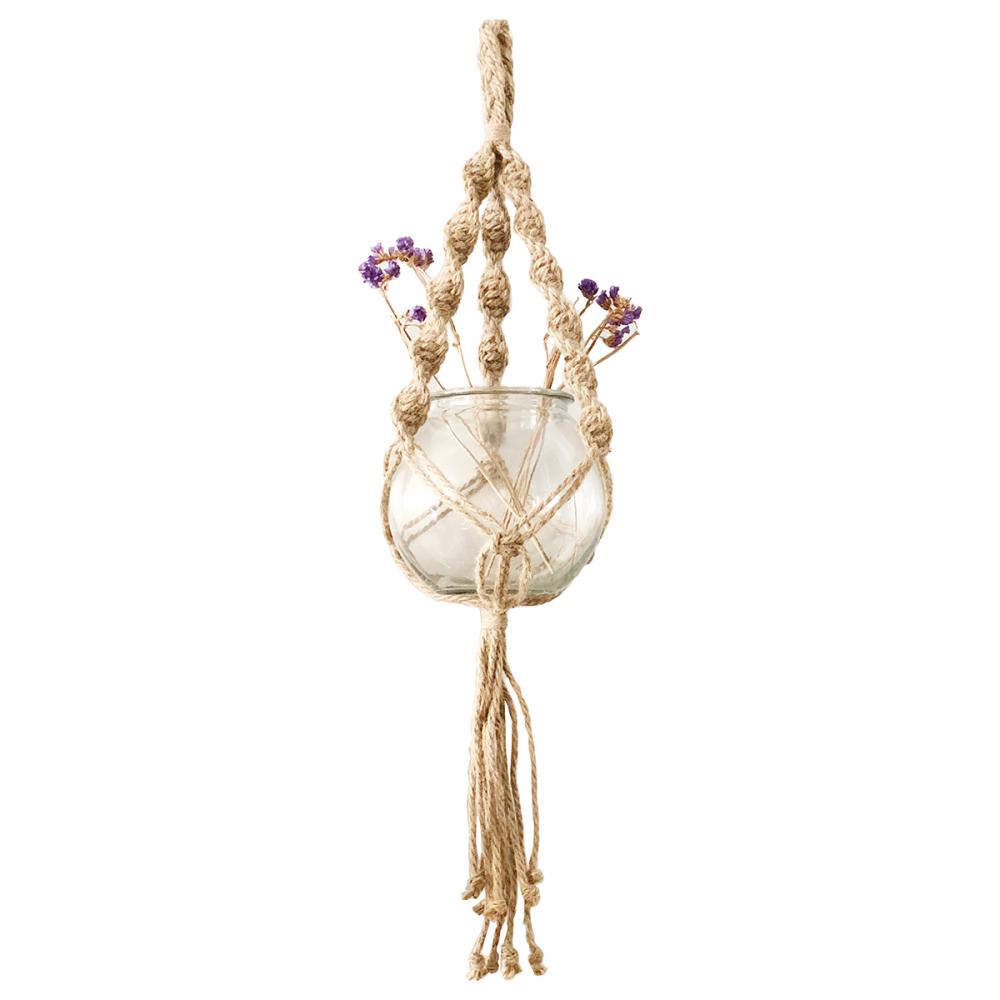 Planter Hanger Macrame Jute Rope 31.5in Natural Jute