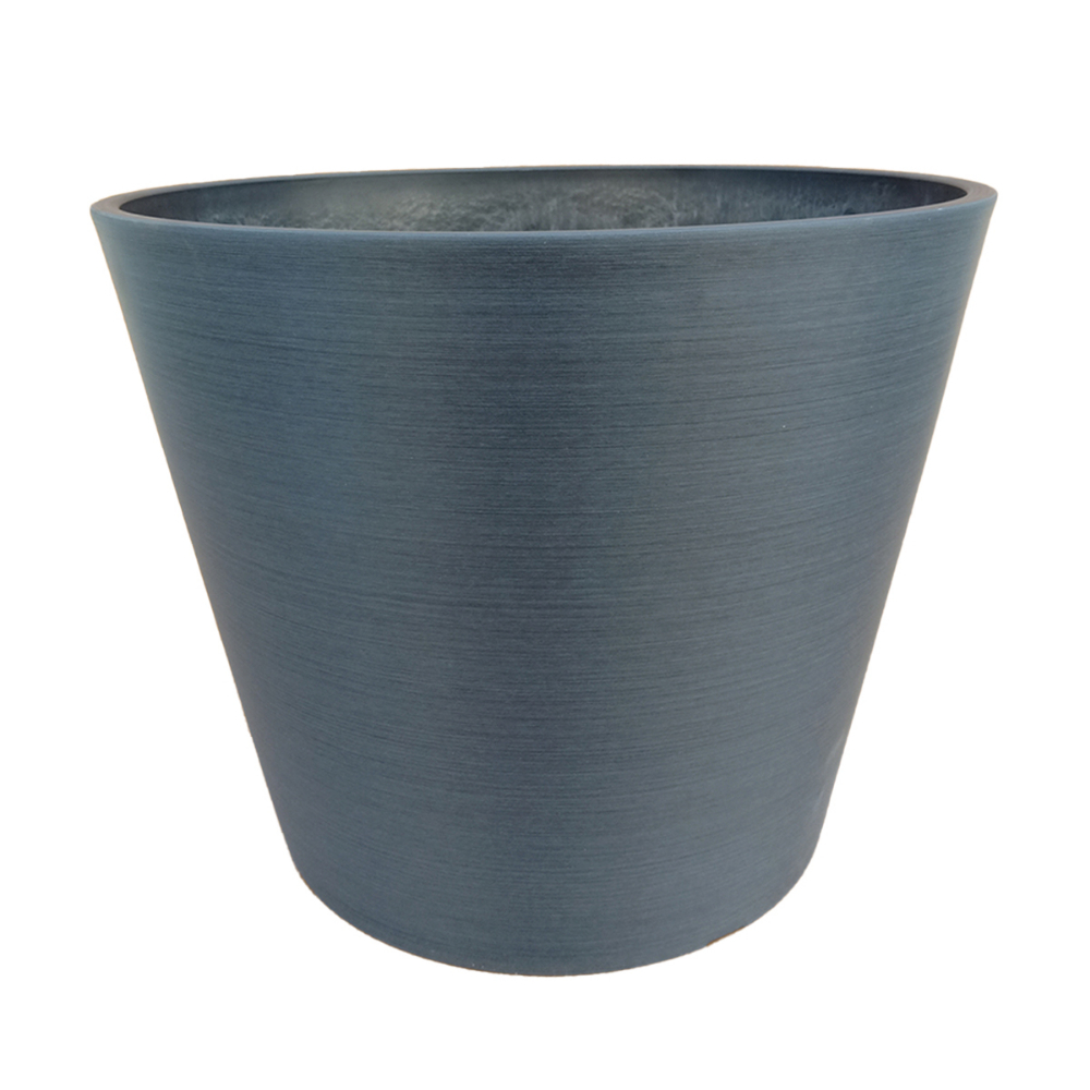 Planter Composite Round Taper 16in x 13in Blue