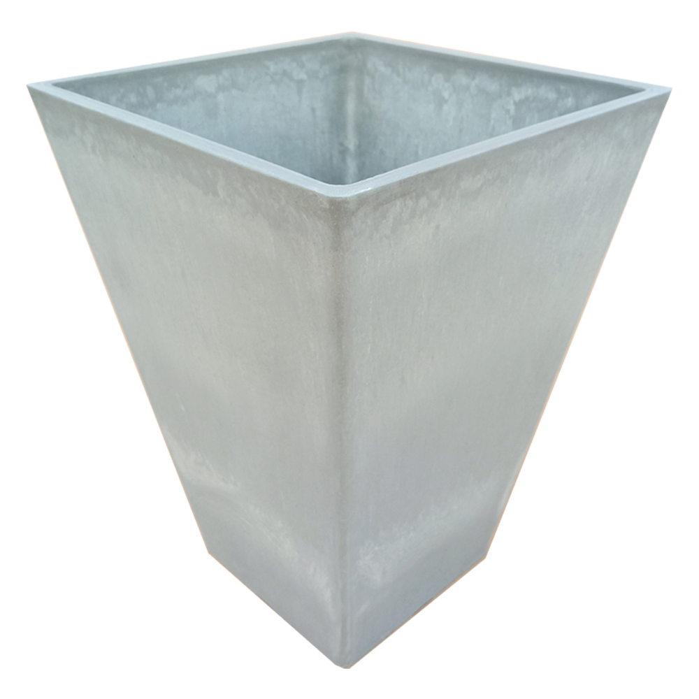Planter Composite Square 10in x 13in Pewter