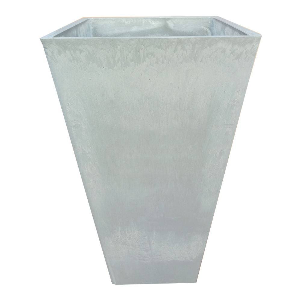 Planter Composite Square 13in x 28in Pewter