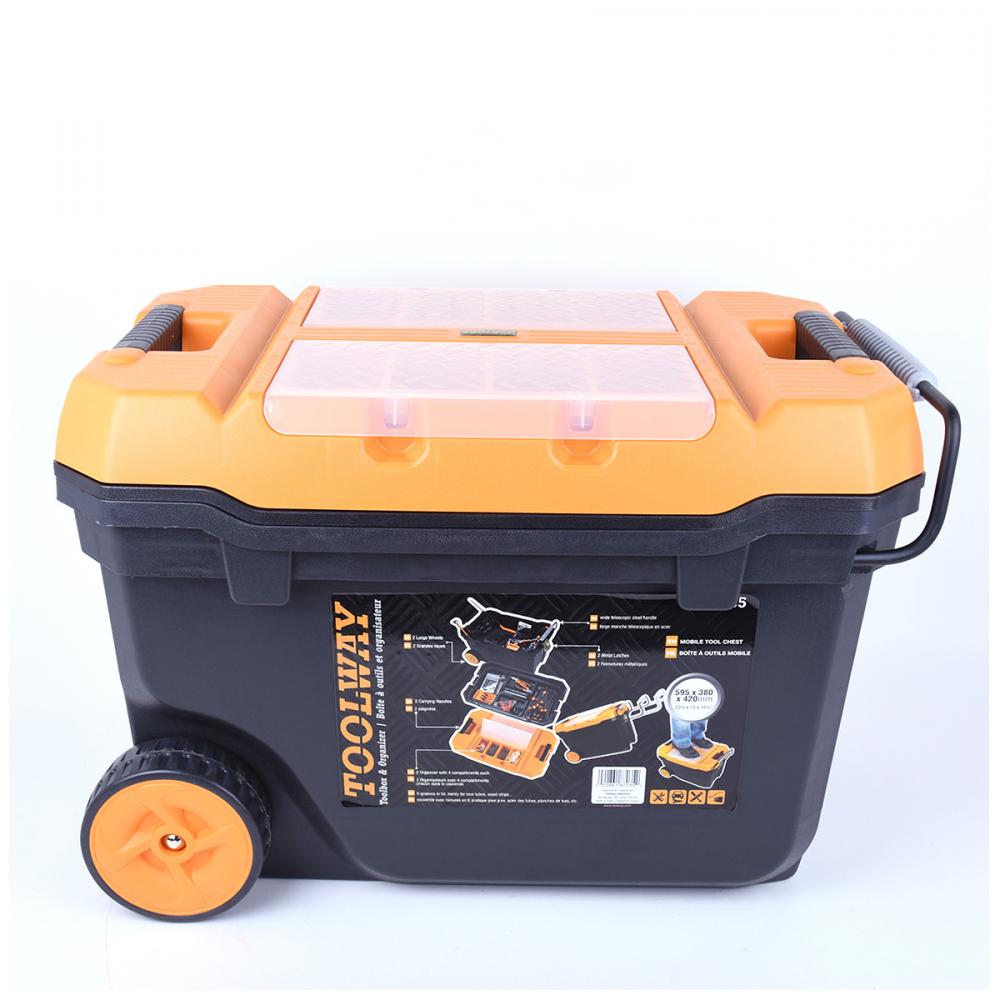 Jumbo Pro Toolbox With Lid & Wheels 23.5 x15x16.5in