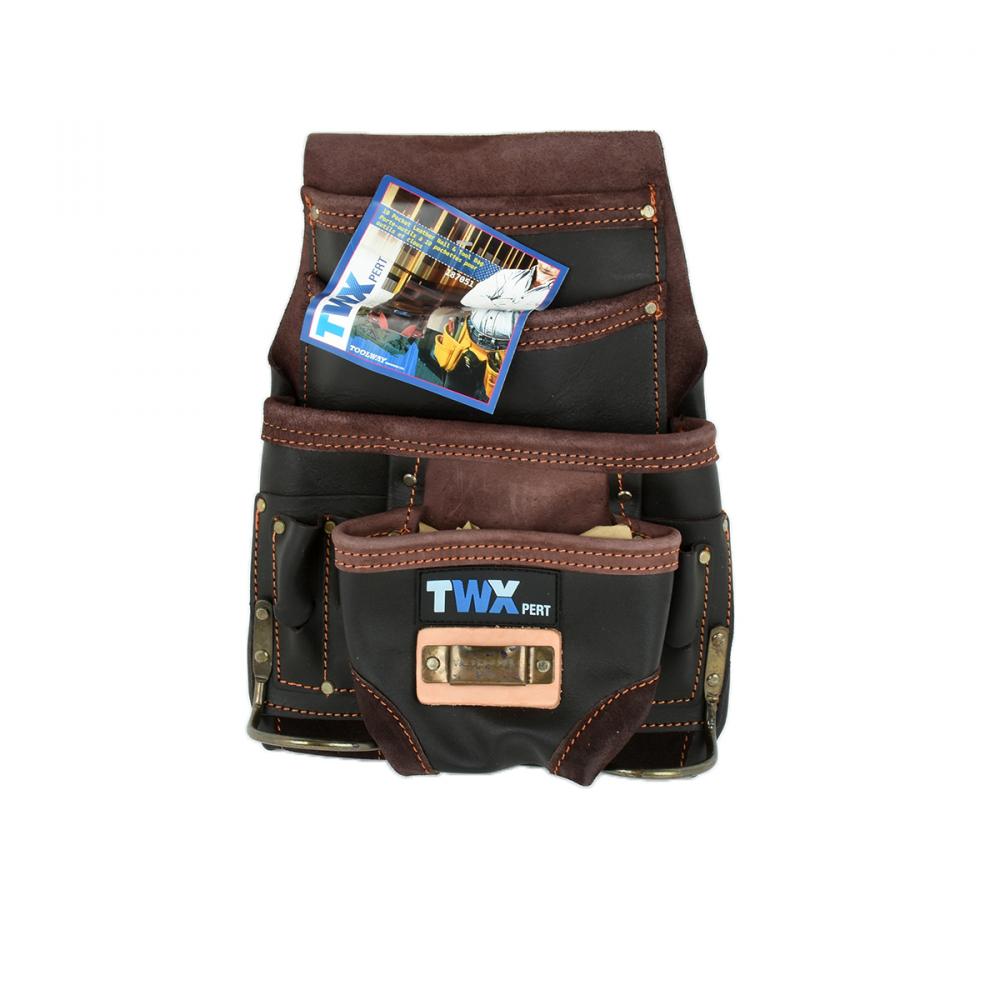 Heavy Duty Tool Bag Oil Tanned Leather 10-Pocket