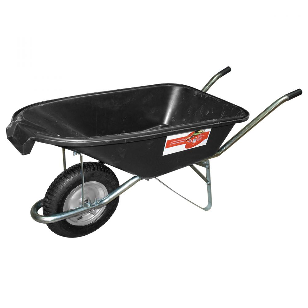 Wheelbarrow 6 cu.ft. EZ Pour Poly Tray Air Tire Steel Handle