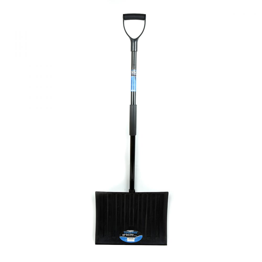 Snow Pusher 17&#34; Poly Blade Ergo Handle D-Grip 51&#34;