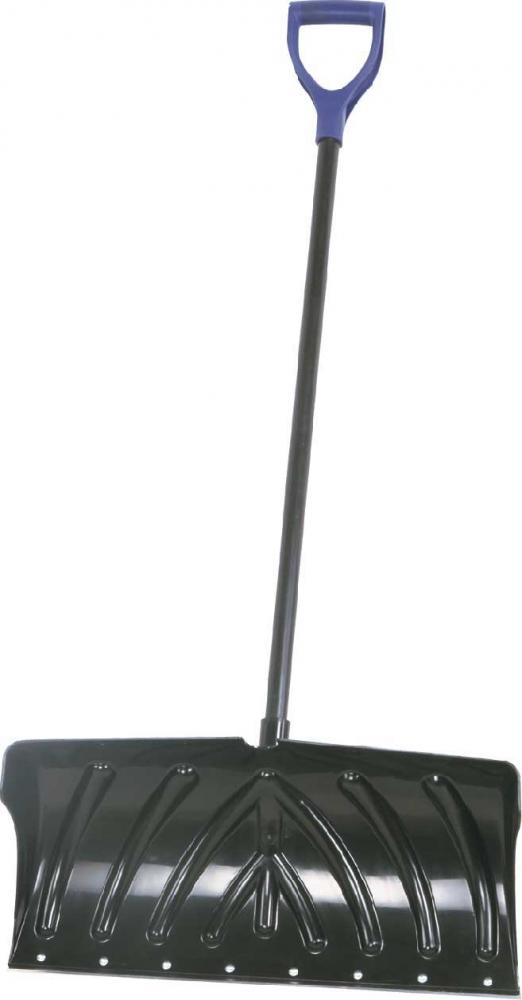 Snow Pusher 24&#34; Poly Blade with Metal Scraper Edge D-grip 48&#34;