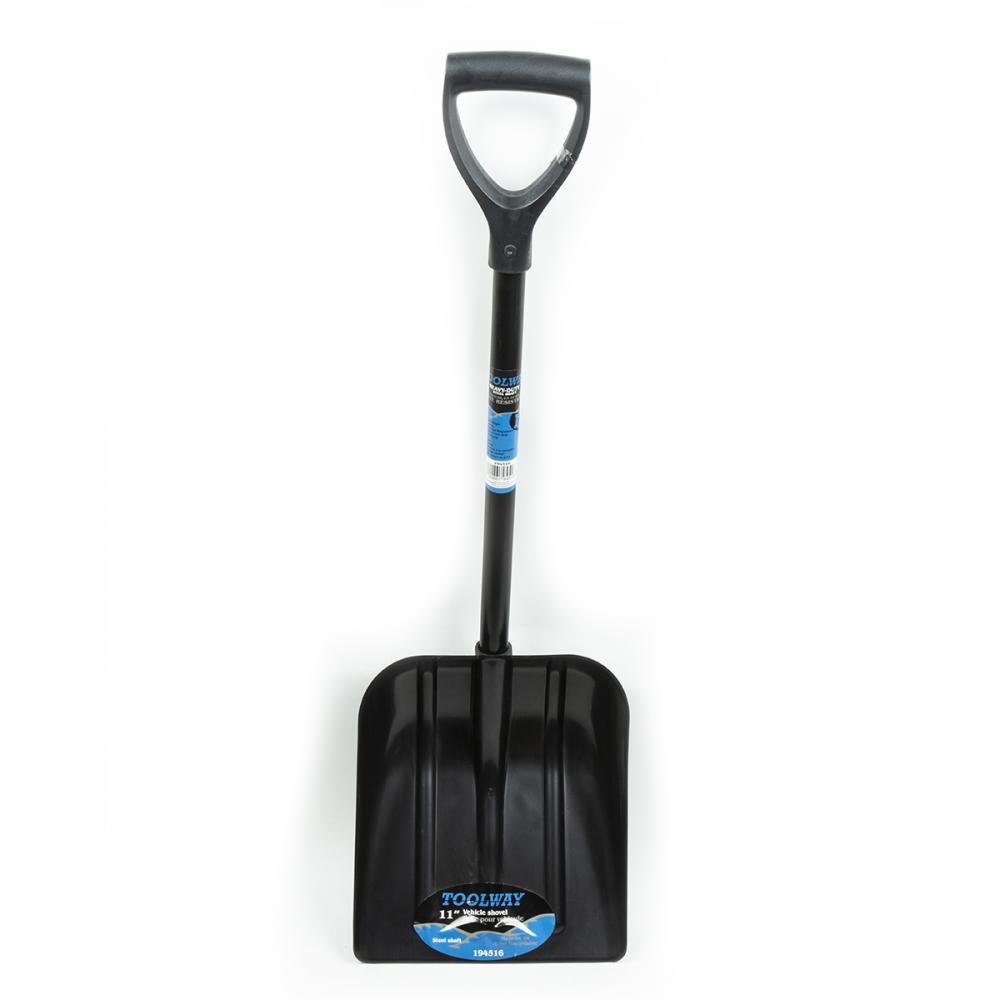 Car Snow Shovel 11&#34;  Poly Blade & 48&#34; Handle