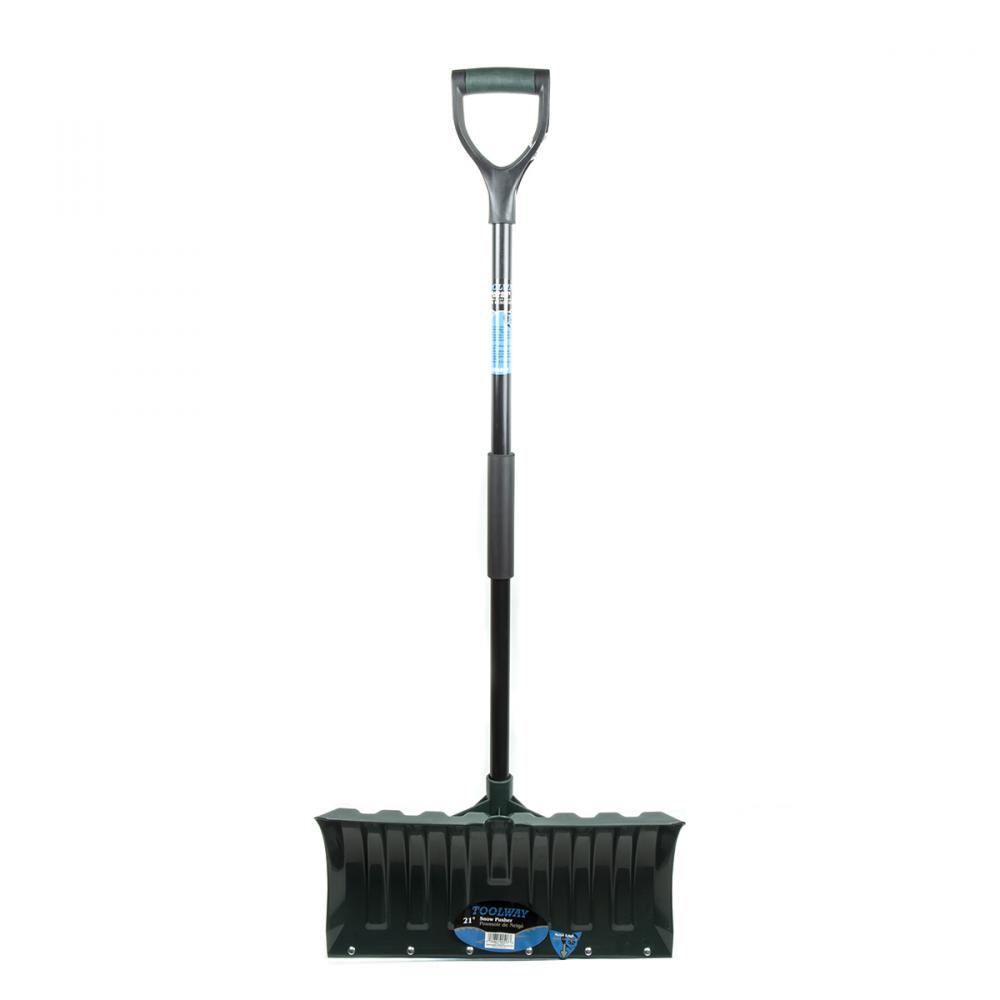 Snow Pusher 20-1/2&#34; Poly Blade with Metal Edge D-grip 49-1/2&#39;