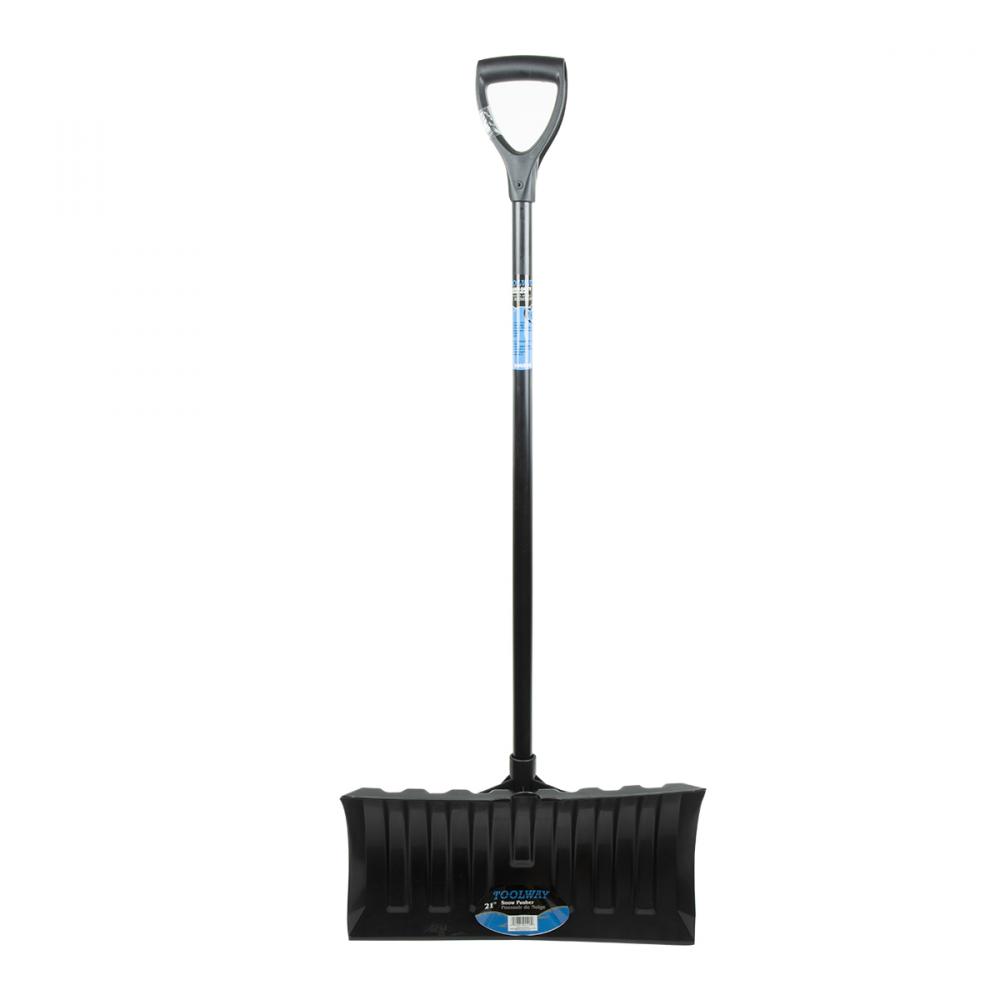 Snow Shovel 21&#34; Poly Blade Steel Handle D-grip 49-1/2&#34;