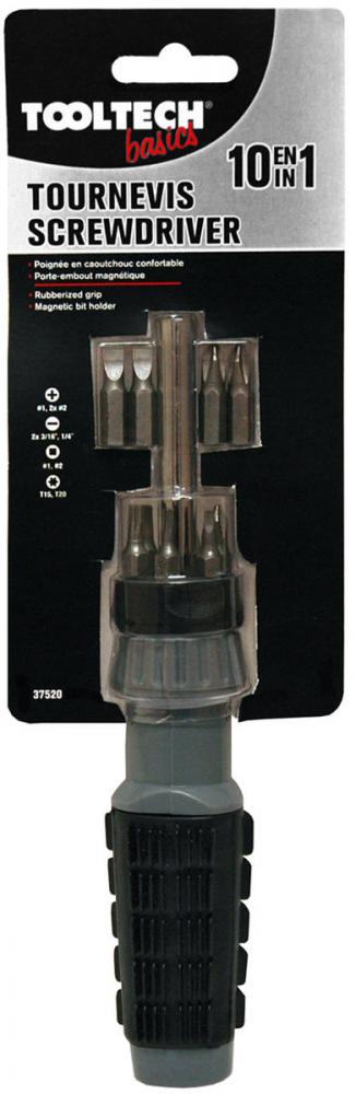 Screwdriver 10-in-1 Rubberized Grip