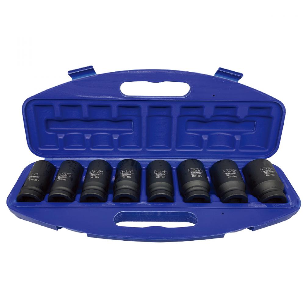 9PC Deep Impact Socket SAE 3/4in Dr Cr-V Set