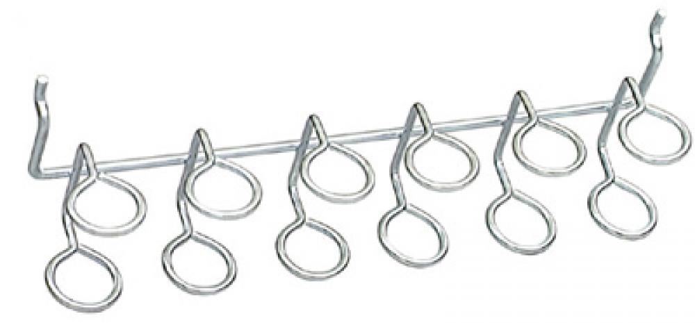 Multi Tool Holder 6-Ring for Pegboard 9-1/8&#34;